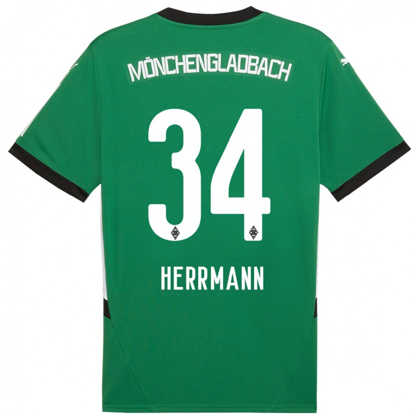 Danxen Mujer Camiseta Charles Herrmann #34 Verde Blanco 2ª Equipación 2024/25 La Camisa