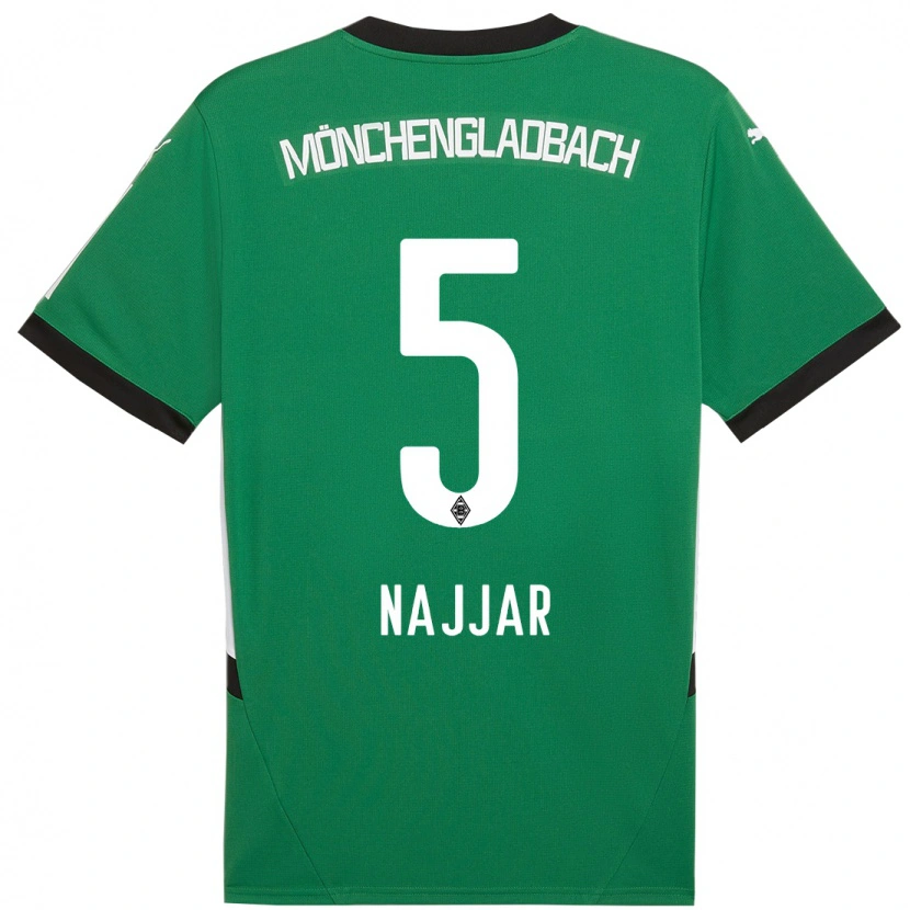 Danxen Mujer Camiseta Jamil Najjar #5 Verde Blanco 2ª Equipación 2024/25 La Camisa