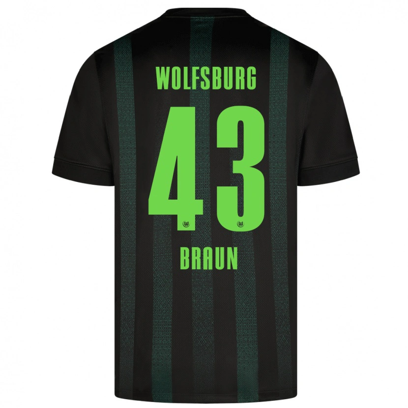 Danxen Mujer Camiseta Manuel Braun #43 Verde Oscuro 2ª Equipación 2024/25 La Camisa