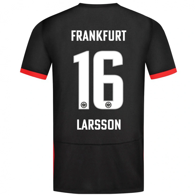 Danxen Mujer Camiseta Hugo Larsson #16 Negro 2ª Equipación 2024/25 La Camisa