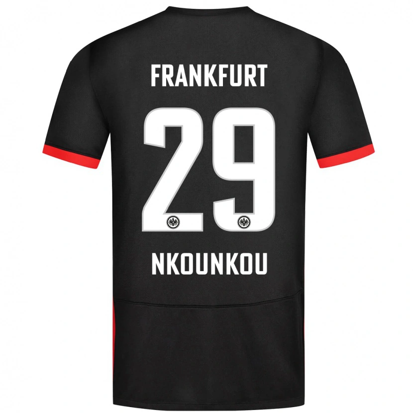 Danxen Mujer Camiseta Niels Nkounkou #29 Negro 2ª Equipación 2024/25 La Camisa