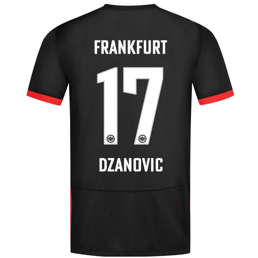 Danxen Mujer Camiseta Benjamin Dzanovic #17 Negro 2ª Equipación 2024/25 La Camisa