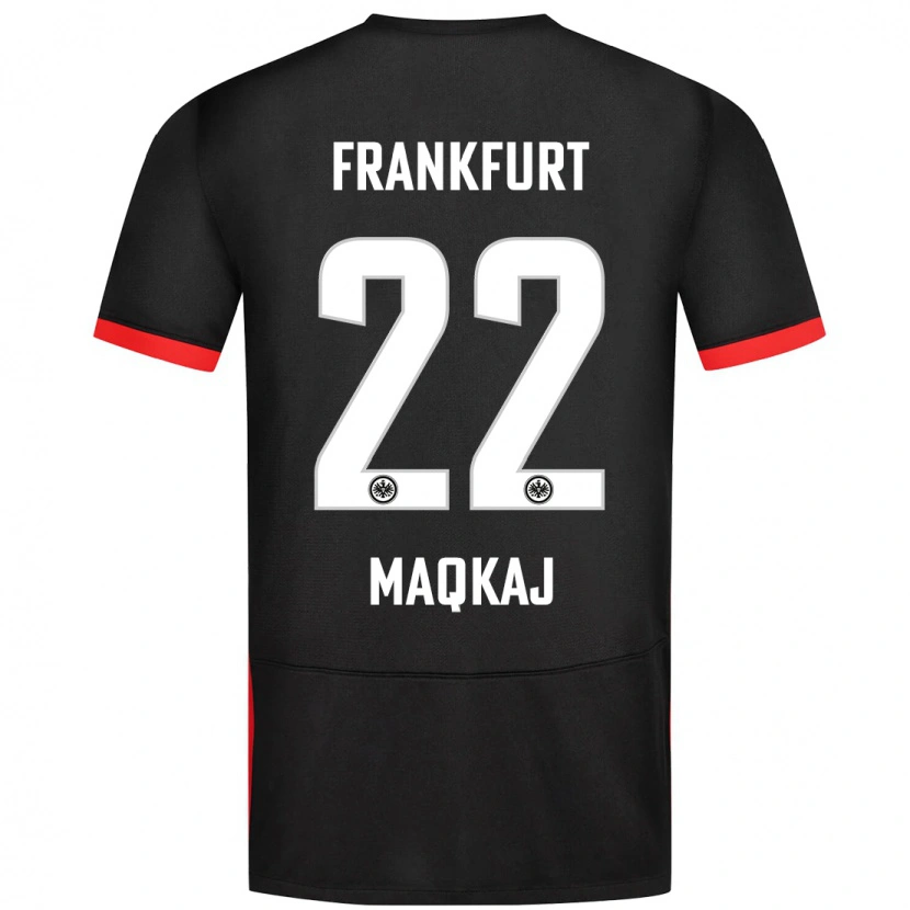 Danxen Mujer Camiseta Dritan Maqkaj #22 Negro 2ª Equipación 2024/25 La Camisa
