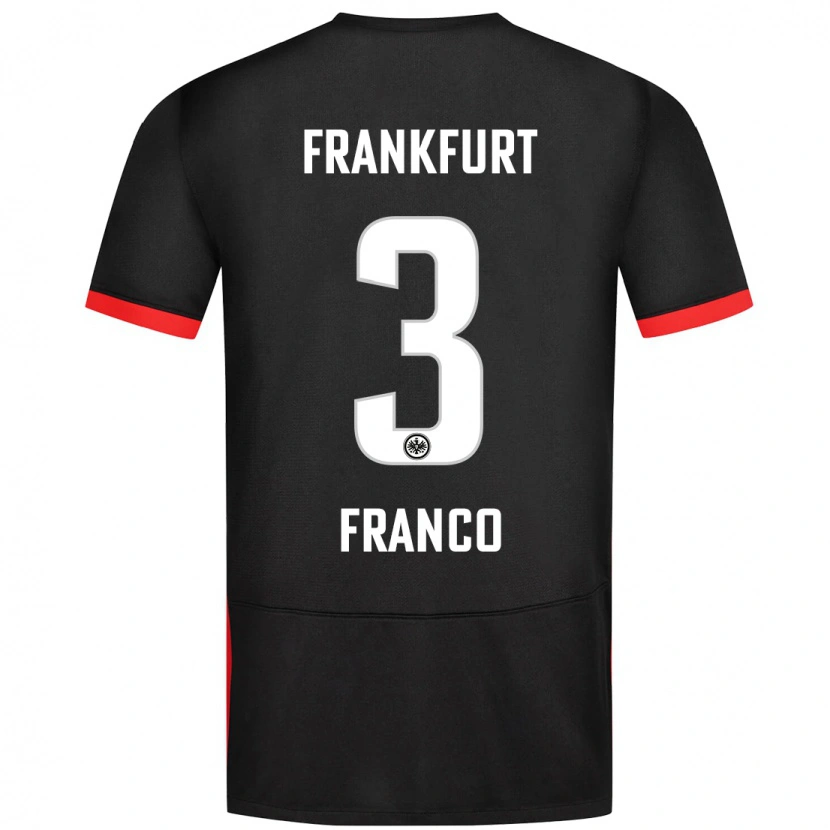 Danxen Mujer Camiseta Giuseppe Franco #3 Negro 2ª Equipación 2024/25 La Camisa