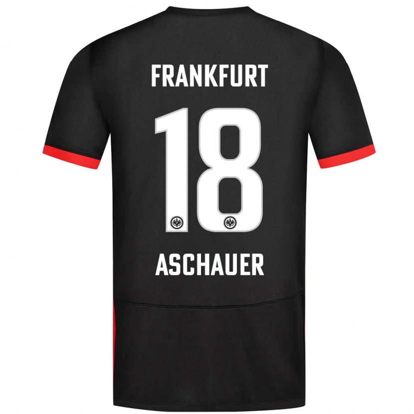 Danxen Mujer Camiseta Verena Aschauer Hanshaw #18 Negro 2ª Equipación 2024/25 La Camisa