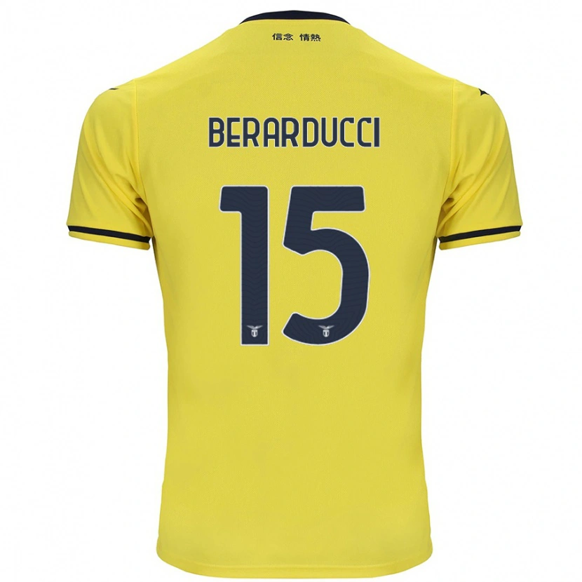 Danxen Mujer Camiseta Martina Berarducci #15 Amarillo 2ª Equipación 2024/25 La Camisa