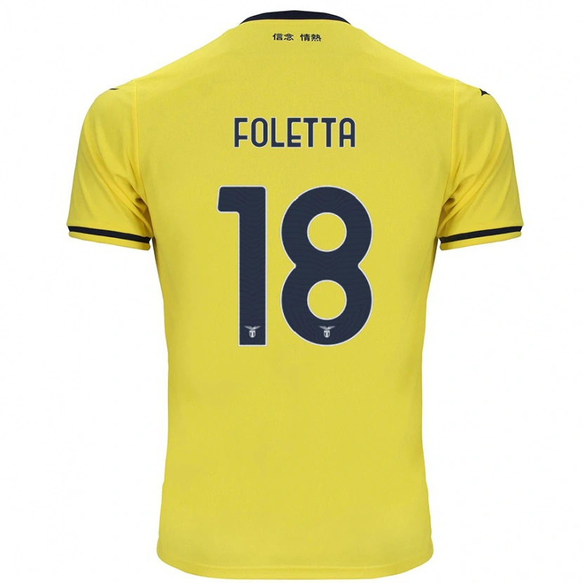 Danxen Mujer Camiseta Isabella Foletta #18 Amarillo 2ª Equipación 2024/25 La Camisa