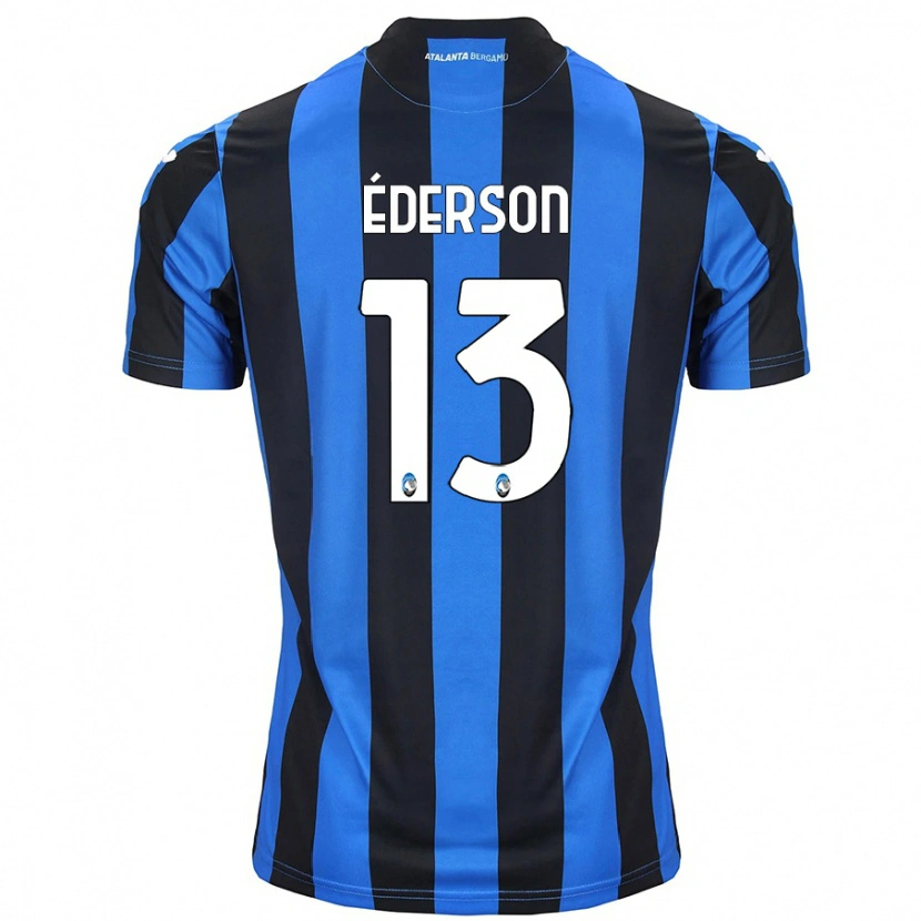 Danxen Niño Camiseta Éderson #13 Azul Negro 1ª Equipación 2024/25 La Camisa
