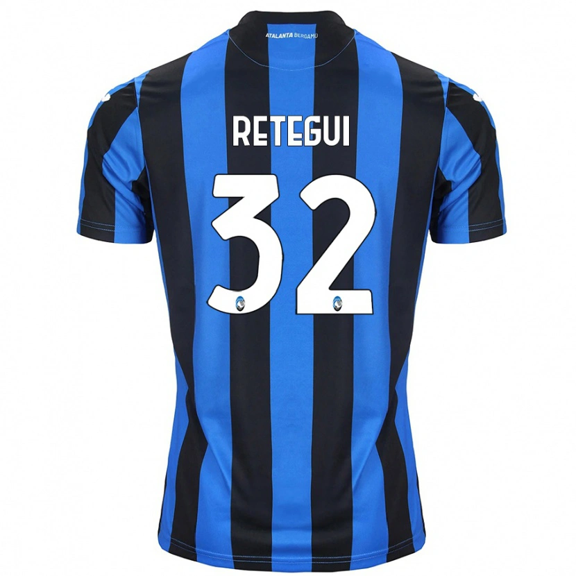 Danxen Niño Camiseta Mateo Retegui #32 Azul Negro 1ª Equipación 2024/25 La Camisa