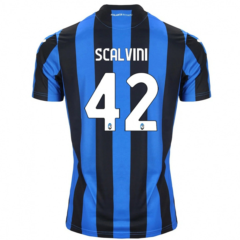 Danxen Niño Camiseta Giorgio Scalvini #42 Azul Negro 1ª Equipación 2024/25 La Camisa