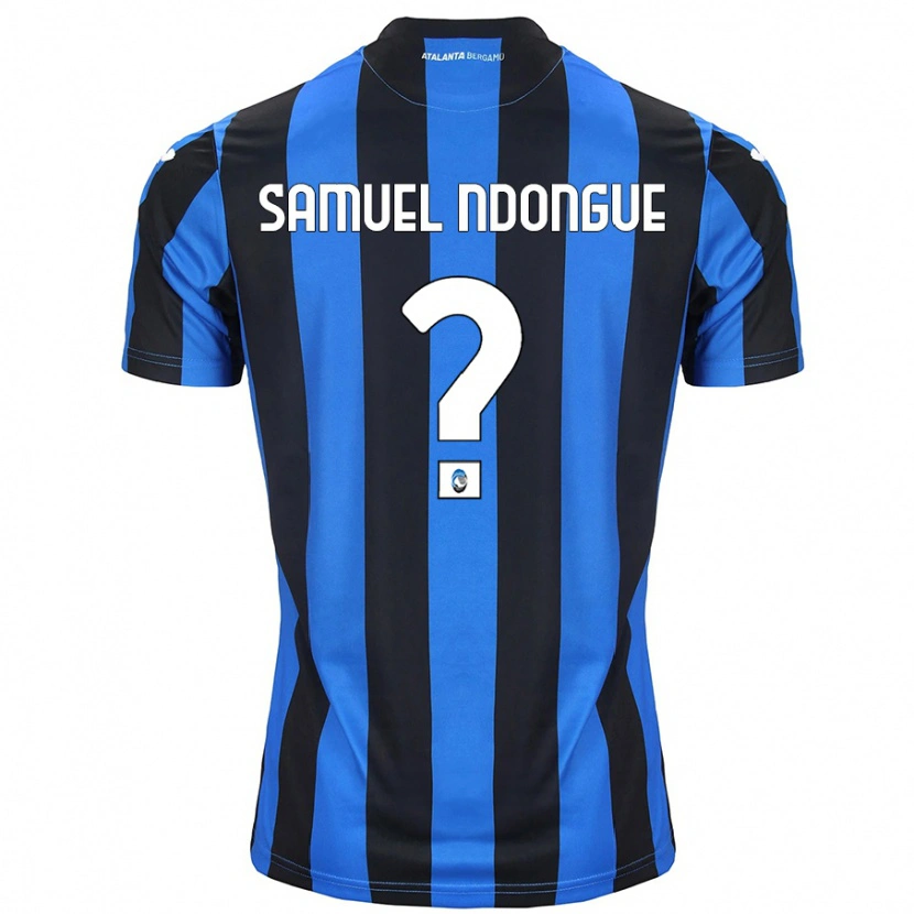 Danxen Niño Camiseta Frederick Samuel Ndongue #0 Azul Negro 1ª Equipación 2024/25 La Camisa