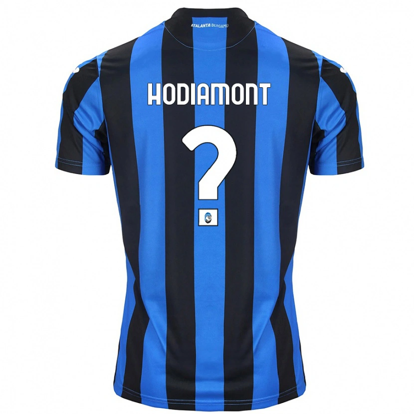 Danxen Niño Camiseta Lyam Hodiamont #0 Azul Negro 1ª Equipación 2024/25 La Camisa