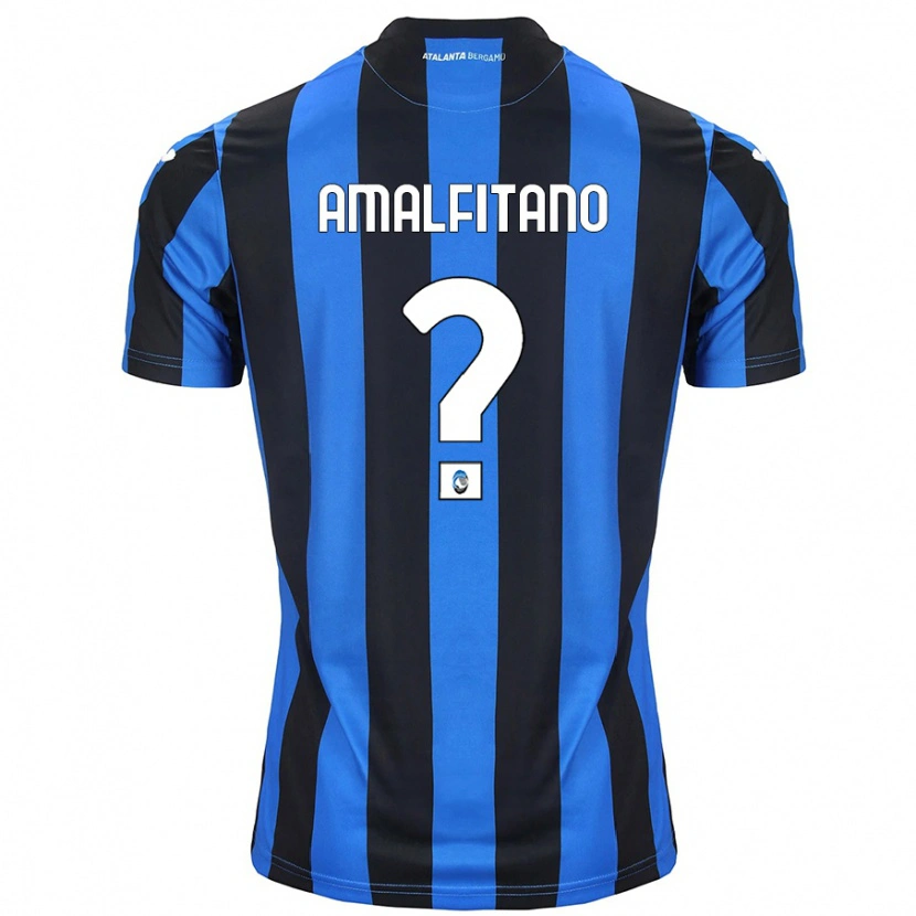 Danxen Niño Camiseta Nicolò Amalfitano #0 Azul Negro 1ª Equipación 2024/25 La Camisa