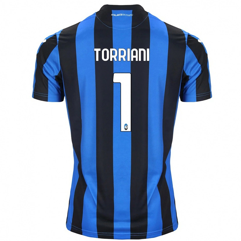 Danxen Niño Camiseta Andrea Torriani #1 Azul Negro 1ª Equipación 2024/25 La Camisa