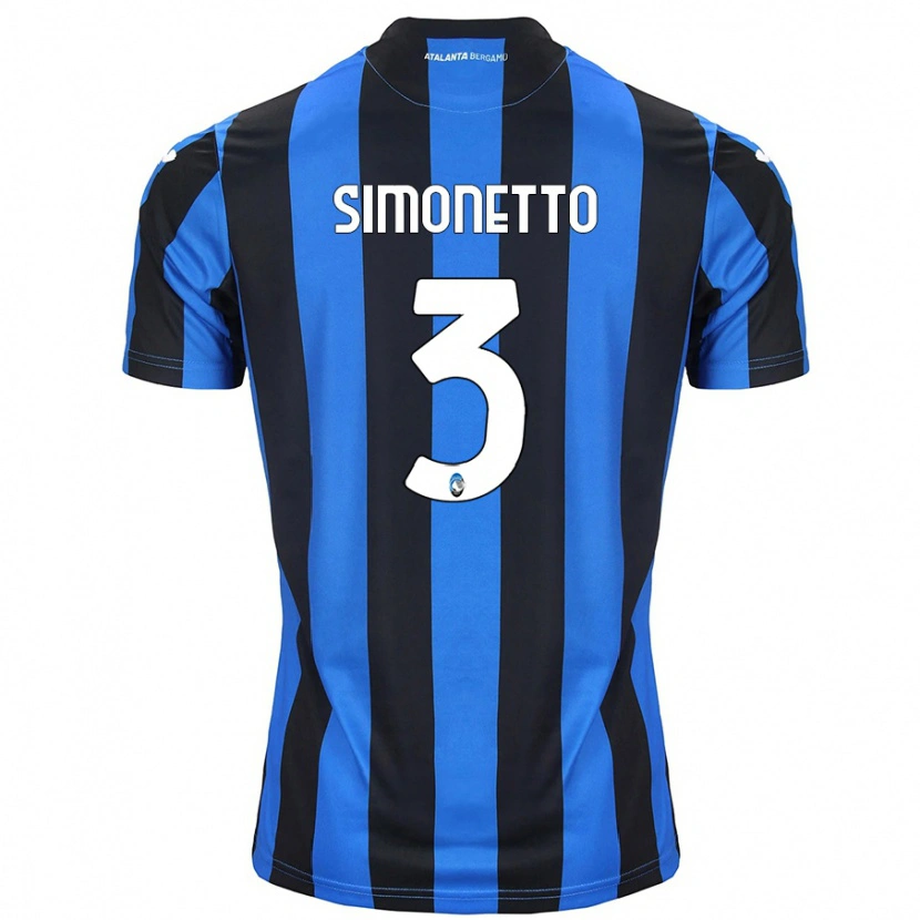 Danxen Niño Camiseta Federico Simonetto #3 Azul Negro 1ª Equipación 2024/25 La Camisa