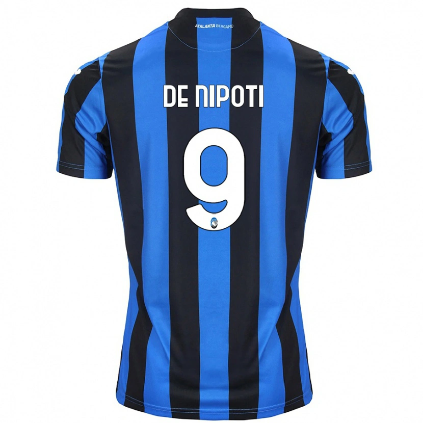Danxen Niño Camiseta Tommaso De Nipoti #9 Azul Negro 1ª Equipación 2024/25 La Camisa