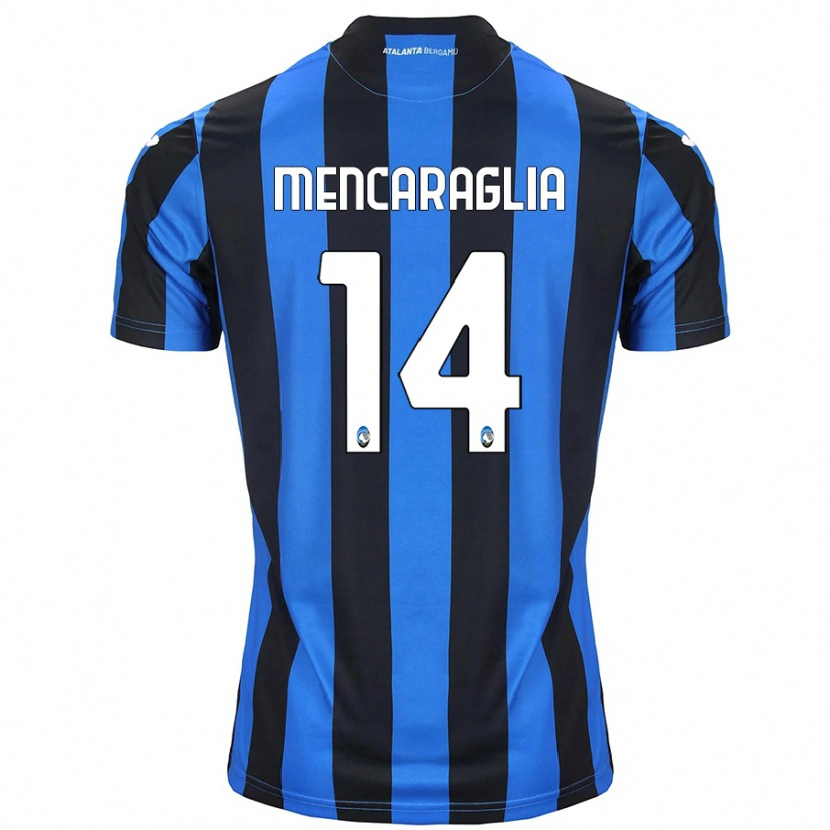 Danxen Niño Camiseta Filippo Mencaraglia #14 Azul Negro 1ª Equipación 2024/25 La Camisa