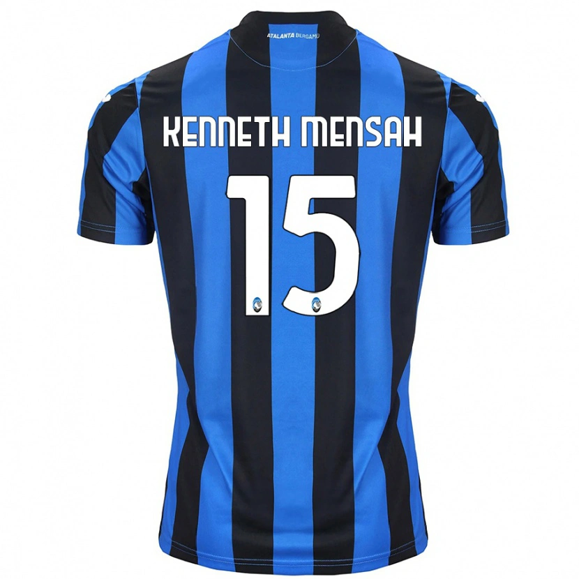 Danxen Niño Camiseta Anthony Kenneth Mensah #15 Azul Negro 1ª Equipación 2024/25 La Camisa