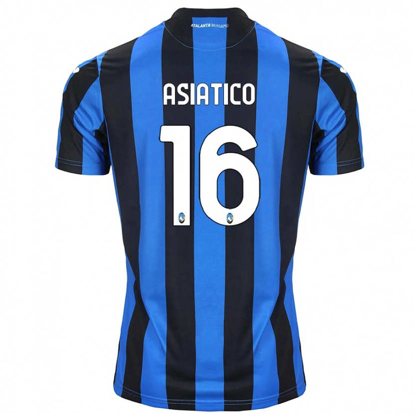 Danxen Niño Camiseta Pietro Asiatico #16 Azul Negro 1ª Equipación 2024/25 La Camisa