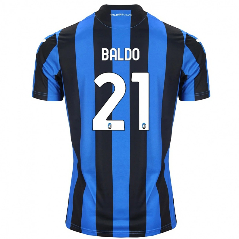 Danxen Niño Camiseta Nicolò Baldo #21 Azul Negro 1ª Equipación 2024/25 La Camisa