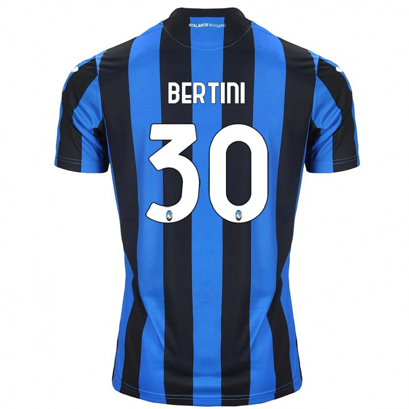 Danxen Niño Camiseta Tommaso Bertini #30 Azul Negro 1ª Equipación 2024/25 La Camisa