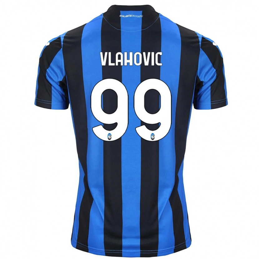 Danxen Niño Camiseta Vanja Vlahovic #99 Azul Negro 1ª Equipación 2024/25 La Camisa