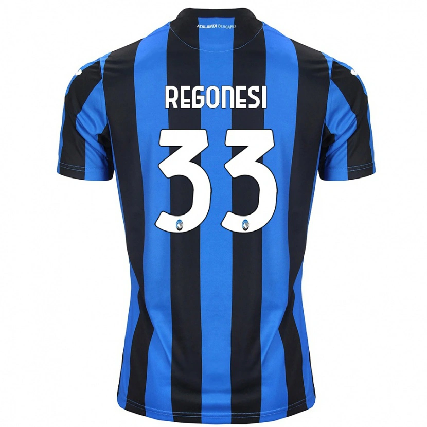 Danxen Niño Camiseta Iacopo Regonesi #33 Azul Negro 1ª Equipación 2024/25 La Camisa