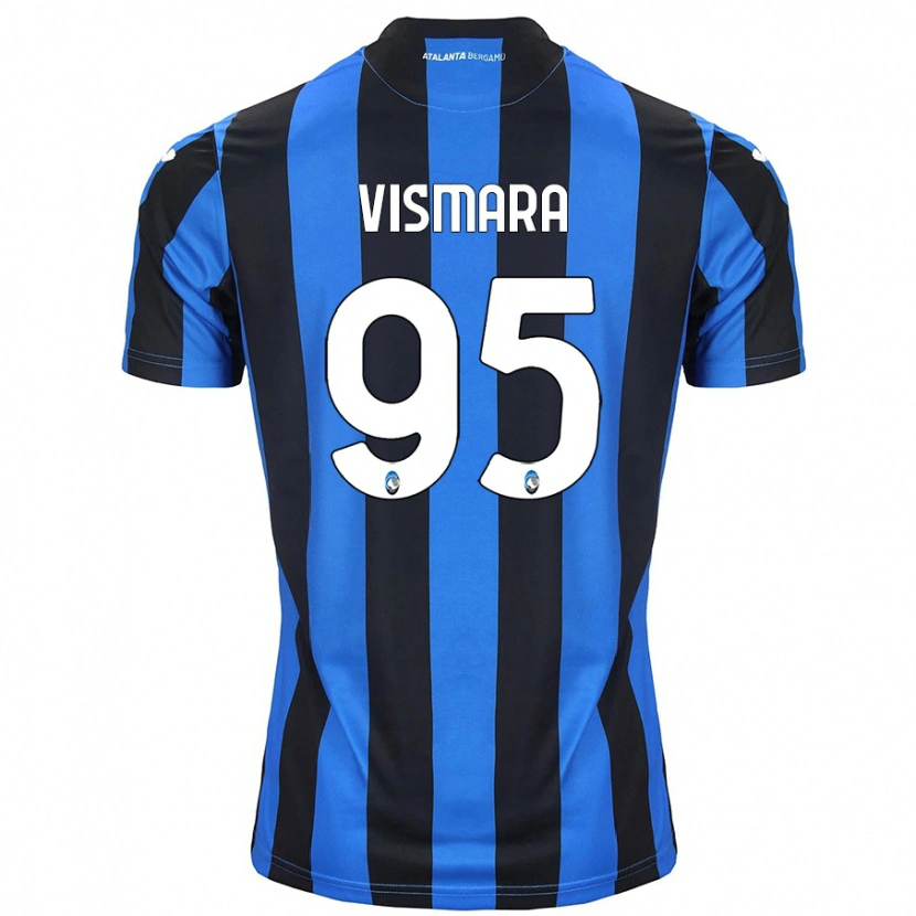 Danxen Niño Camiseta Paolo Vismara #95 Azul Negro 1ª Equipación 2024/25 La Camisa