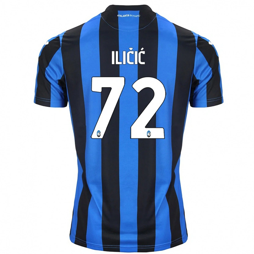 Danxen Niño Camiseta Josip Ilicic #72 Azul Negro 1ª Equipación 2024/25 La Camisa