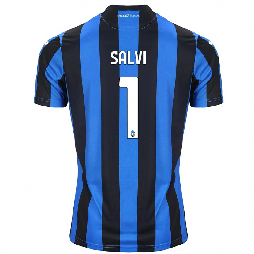 Danxen Niño Camiseta Margherita Salvi #1 Azul Negro 1ª Equipación 2024/25 La Camisa