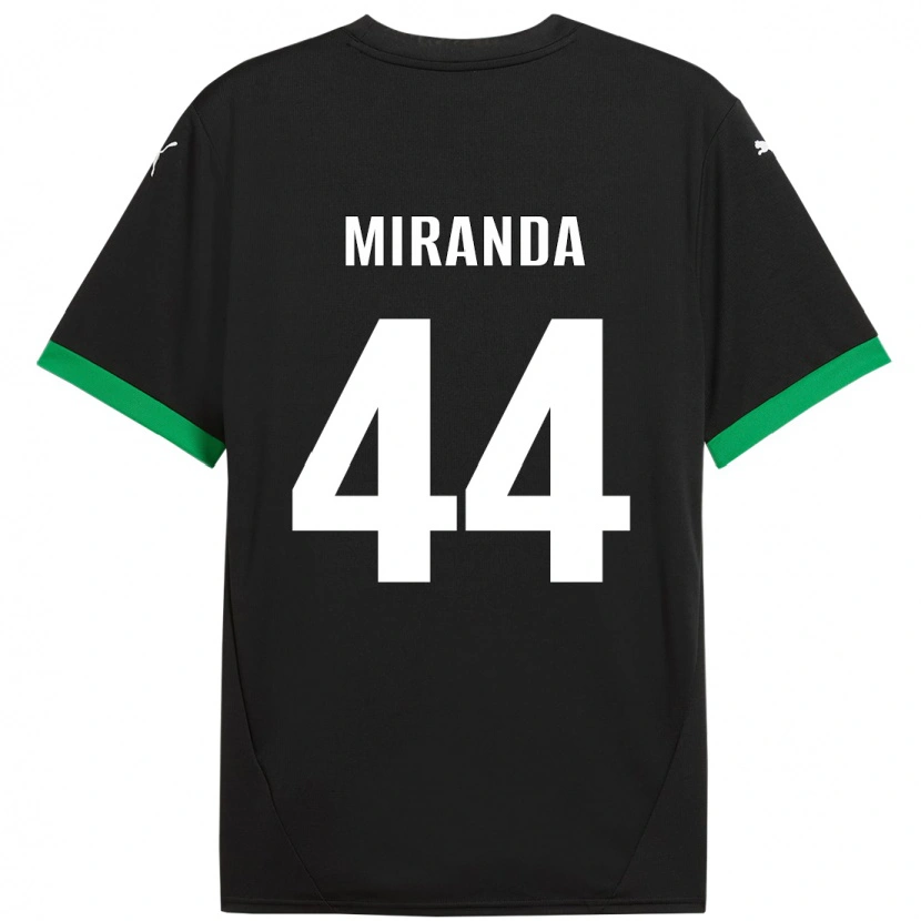 Danxen Niño Camiseta Kevin Miranda #44 Negro Verde Oscuro 1ª Equipación 2024/25 La Camisa