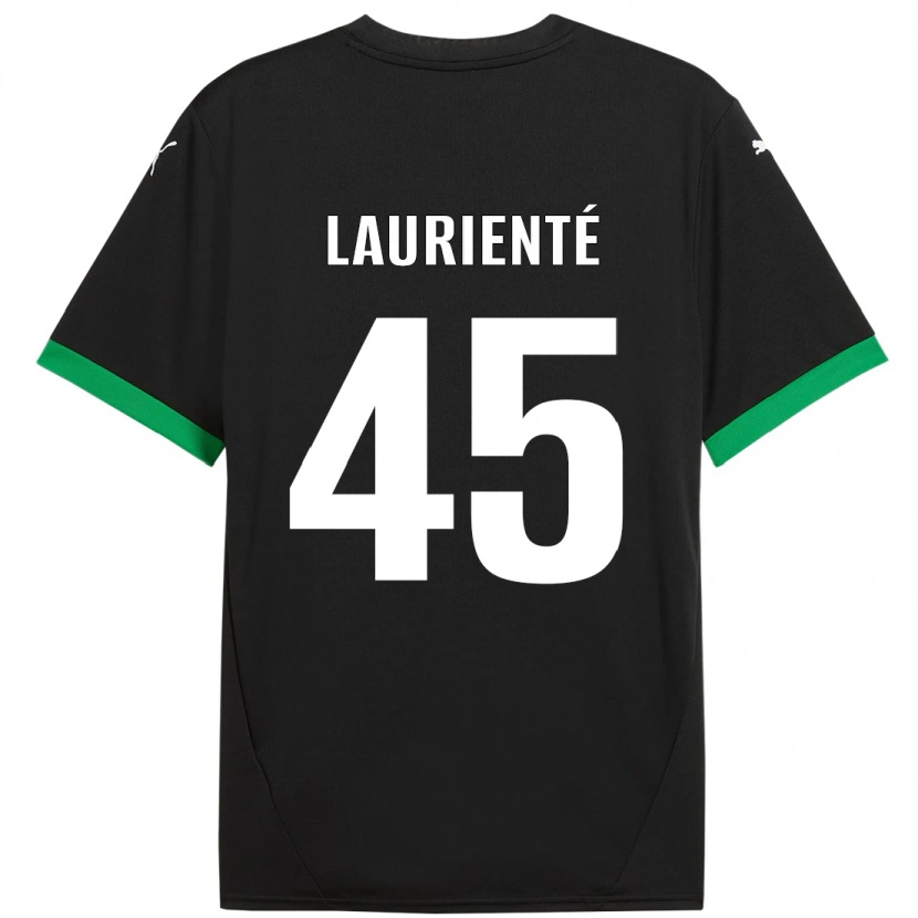 Danxen Niño Camiseta Armand Laurienté #45 Negro Verde Oscuro 1ª Equipación 2024/25 La Camisa