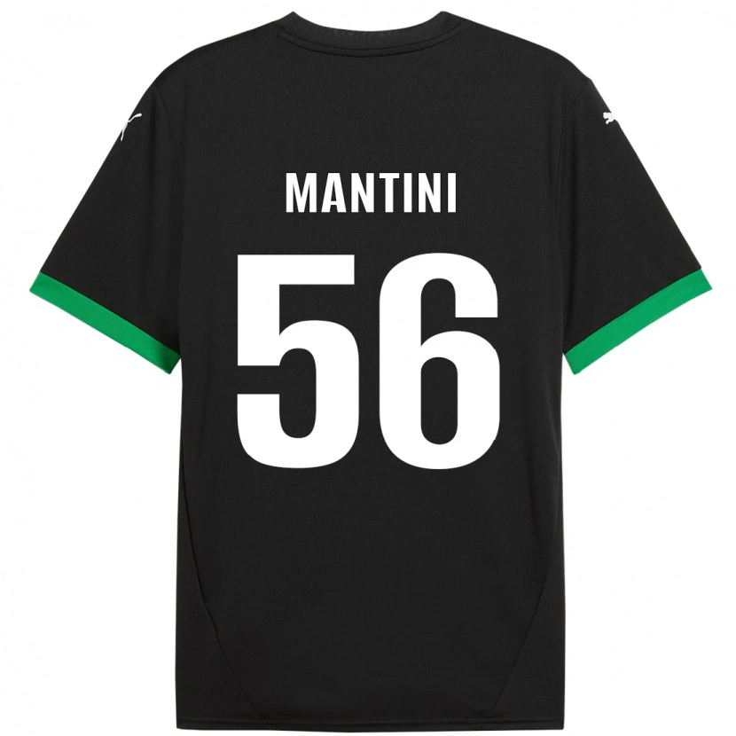 Danxen Niño Camiseta Raffaele Mantini #56 Negro Verde Oscuro 1ª Equipación 2024/25 La Camisa
