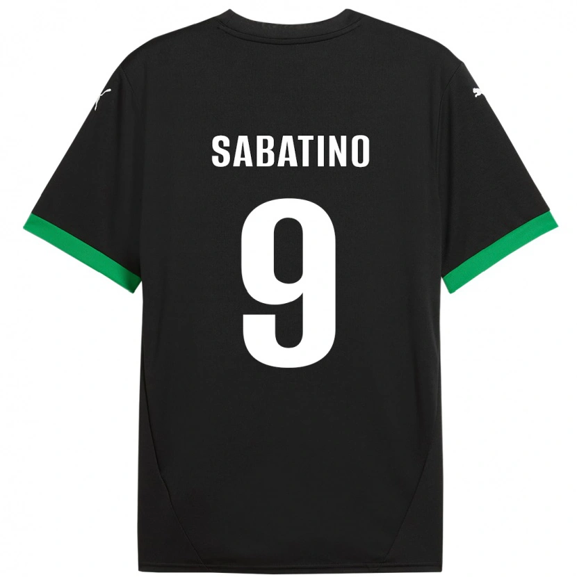 Danxen Niño Camiseta Daniela Sabatino #9 Negro Verde Oscuro 1ª Equipación 2024/25 La Camisa