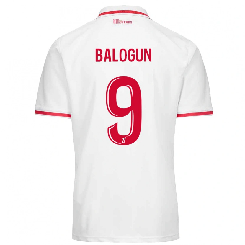 Danxen Niño Camiseta Folarin Balogun #9 Blanco Rojo 1ª Equipación 2024/25 La Camisa