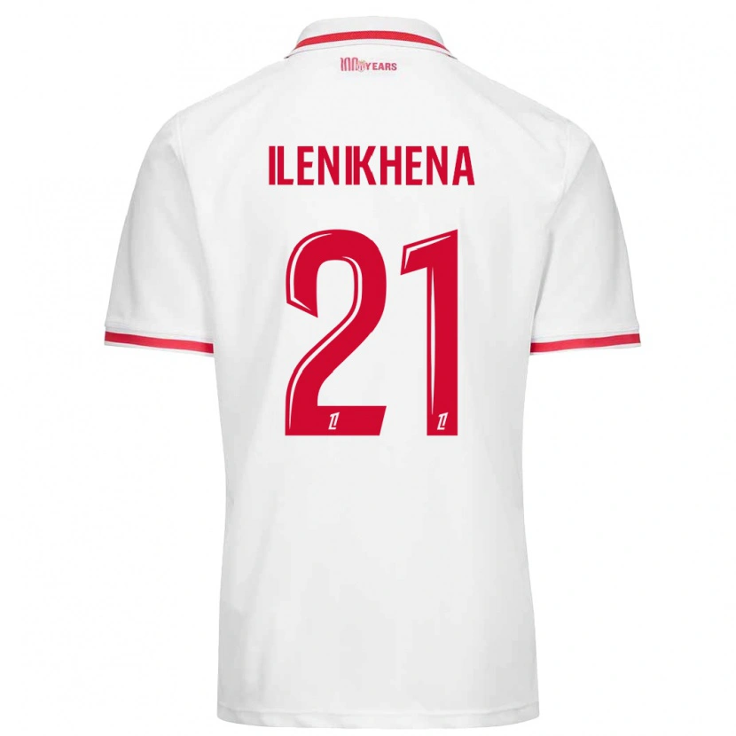 Danxen Niño Camiseta George Ilenikhena #21 Blanco Rojo 1ª Equipación 2024/25 La Camisa