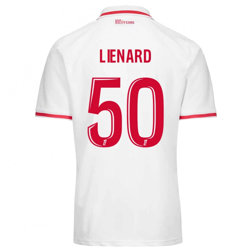 Danxen Niño Camiseta Yann Lienard #50 Blanco Rojo 1ª Equipación 2024/25 La Camisa