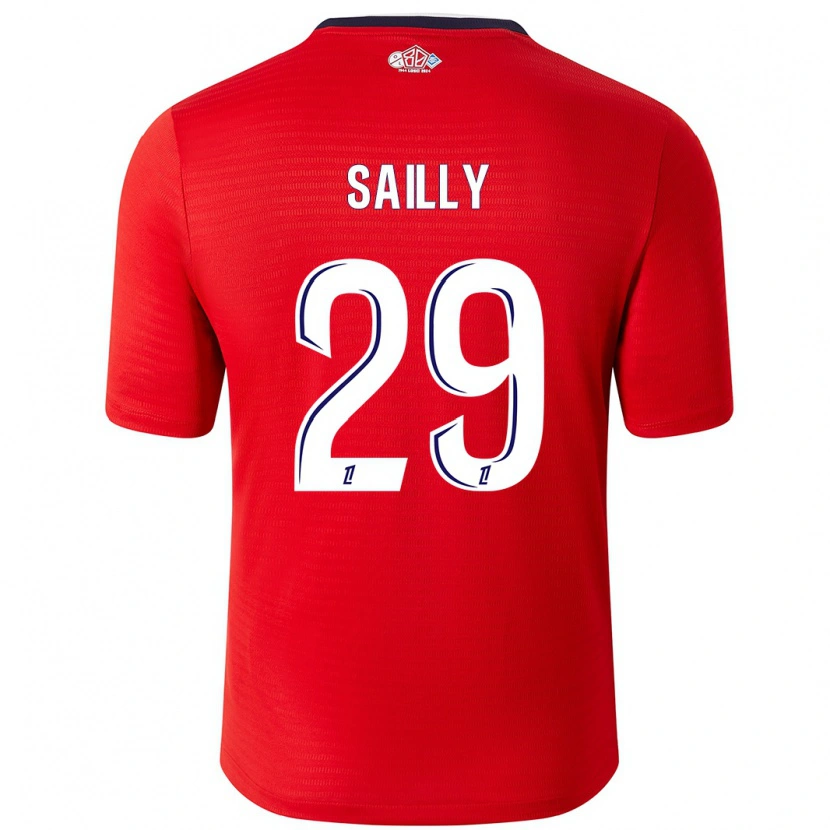 Danxen Niño Camiseta Charlotte Sailly #29 Rojo Blanco 1ª Equipación 2024/25 La Camisa