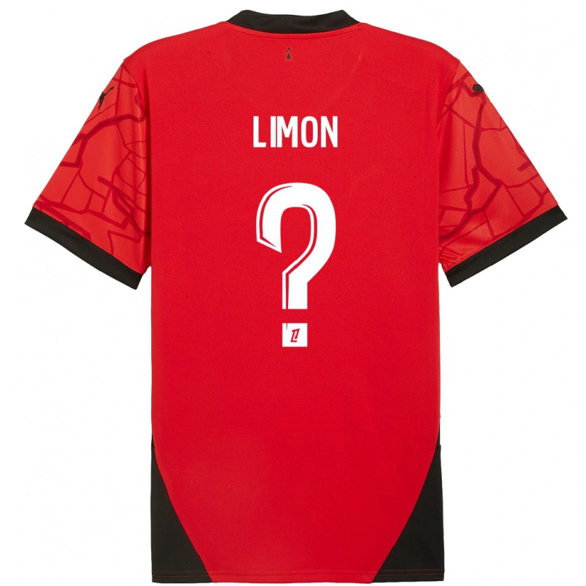 Danxen Niño Camiseta Paolo Limon #0 Rojo Negro 1ª Equipación 2024/25 La Camisa