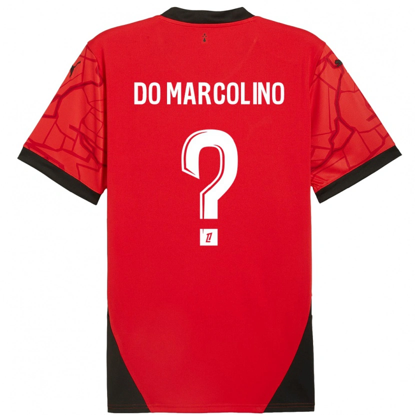 Danxen Niño Camiseta Arsène Do Marcolino #0 Rojo Negro 1ª Equipación 2024/25 La Camisa