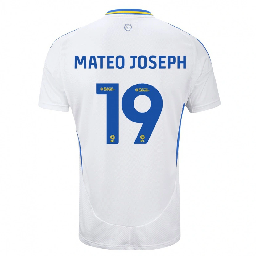 Danxen Niño Camiseta Mateo Joseph #19 Blanco Azul 1ª Equipación 2024/25 La Camisa