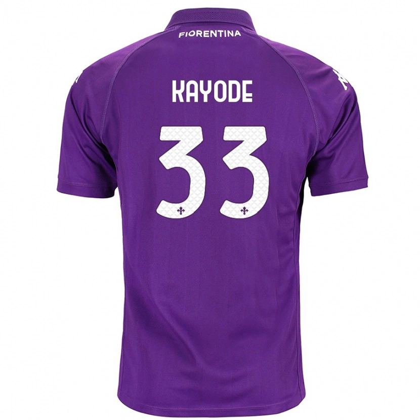 Danxen Niño Camiseta Michael Kayode #33 Morado 1ª Equipación 2024/25 La Camisa