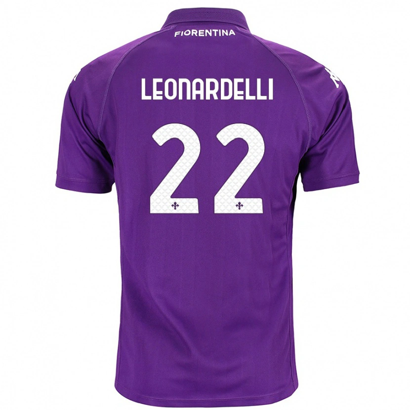 Danxen Niño Camiseta Pietro Leonardelli #22 Morado 1ª Equipación 2024/25 La Camisa