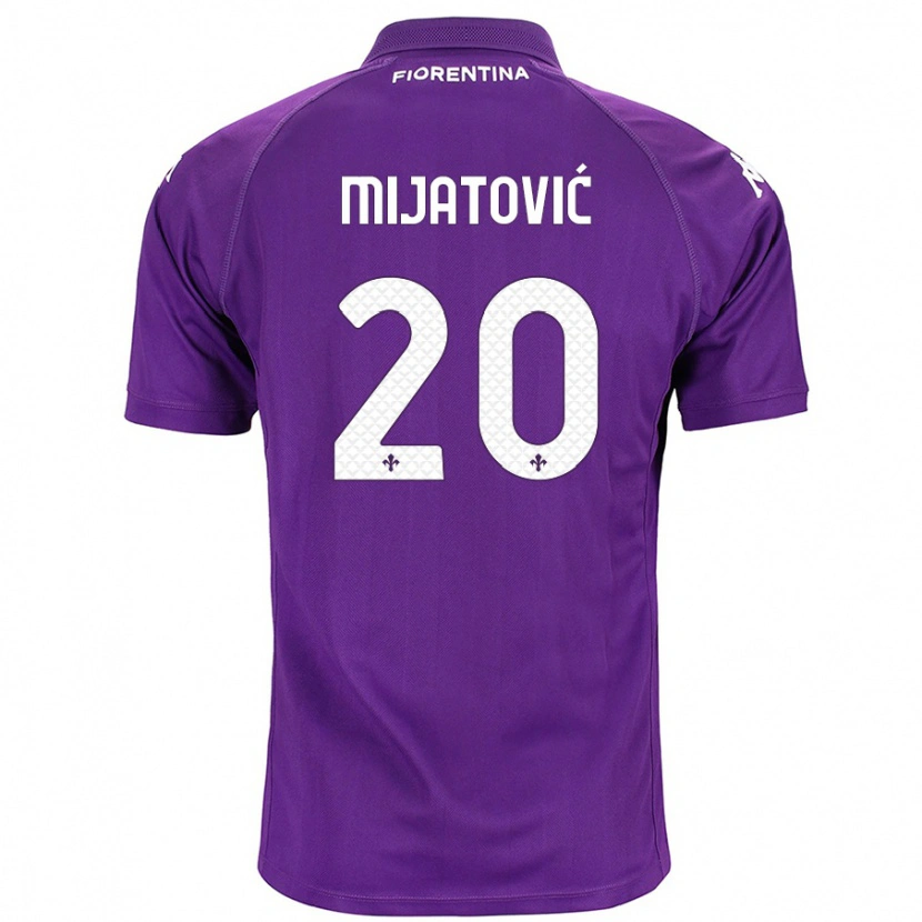Danxen Niño Camiseta Milica Mijatović #20 Morado 1ª Equipación 2024/25 La Camisa