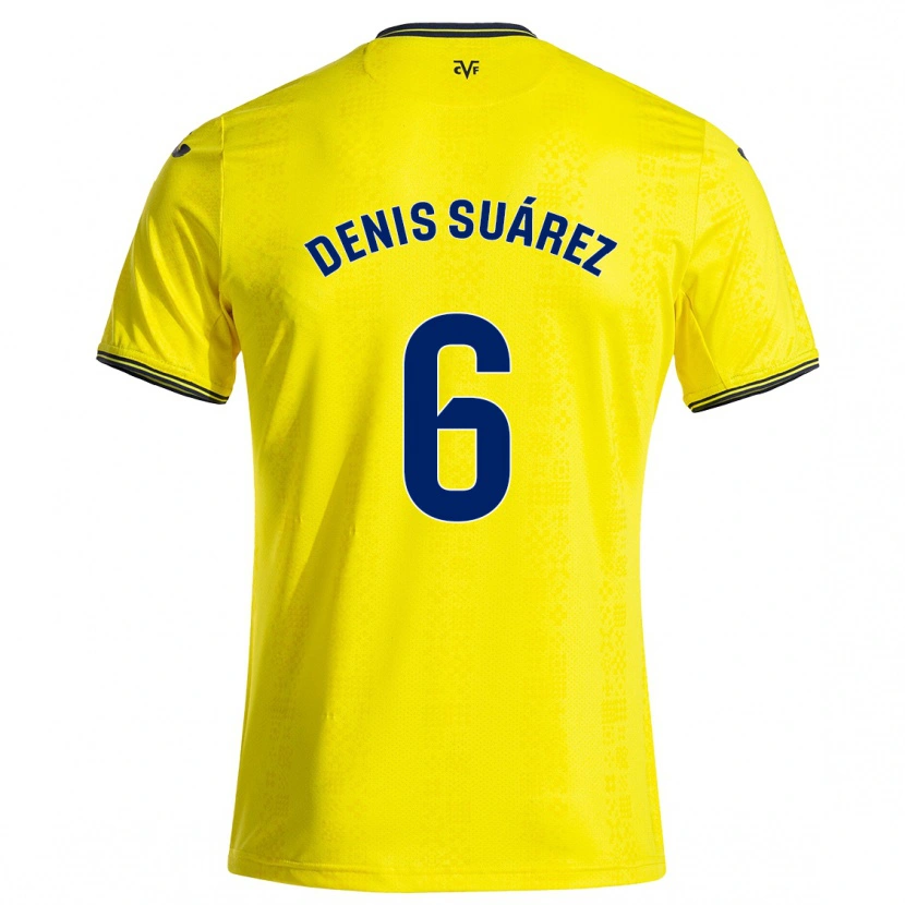 Danxen Niño Camiseta Denis Suárez #6 Amarillo Negro 1ª Equipación 2024/25 La Camisa