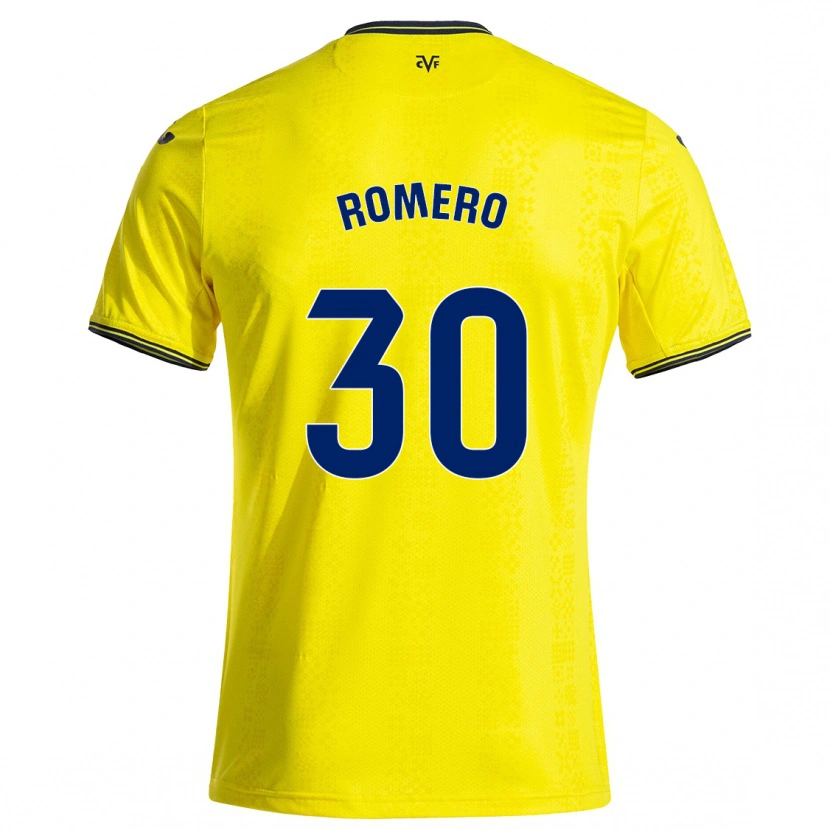 Danxen Niño Camiseta Lucía Romero #30 Amarillo Negro 1ª Equipación 2024/25 La Camisa