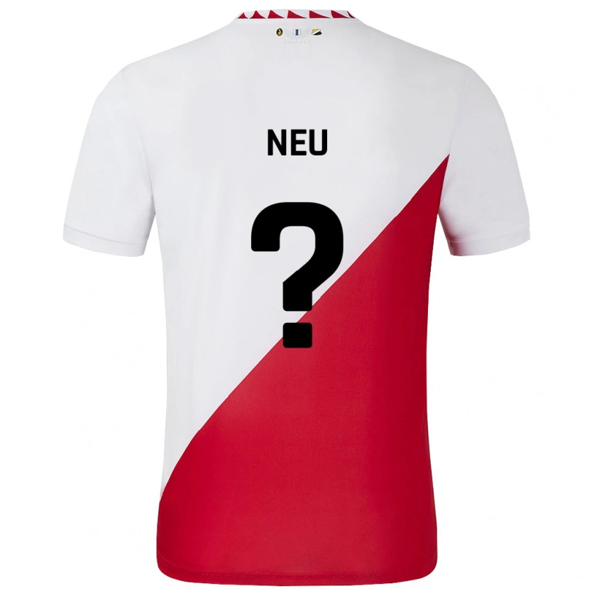 Danxen Niño Camiseta Luca Neu #0 Blanco Rojo 1ª Equipación 2024/25 La Camisa