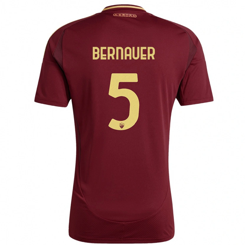 Danxen Niño Camiseta Vanessa Bernauer #5 Rojo Marrón Dorado 1ª Equipación 2024/25 La Camisa