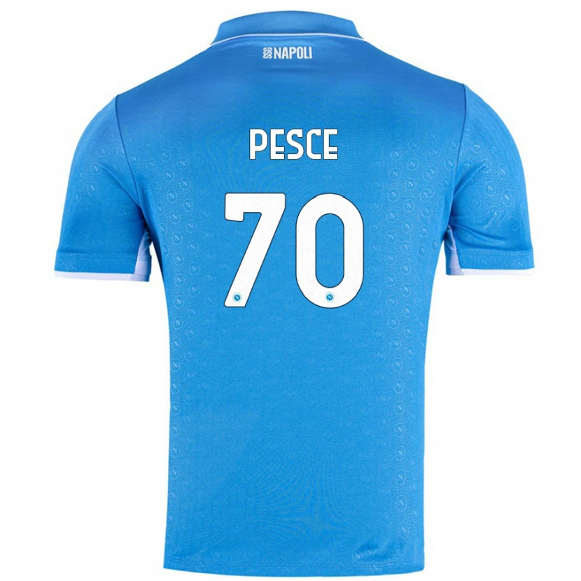 Danxen Niño Camiseta Antonio Pesce #70 Azul Cielo 1ª Equipación 2024/25 La Camisa