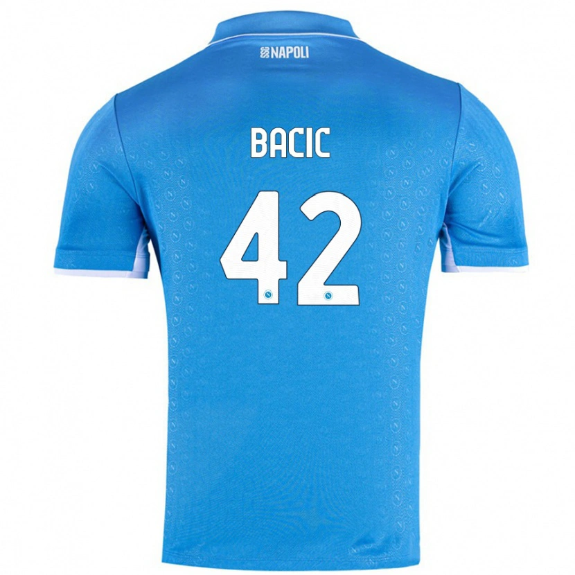 Danxen Niño Camiseta Doris Bačić #42 Azul Cielo 1ª Equipación 2024/25 La Camisa